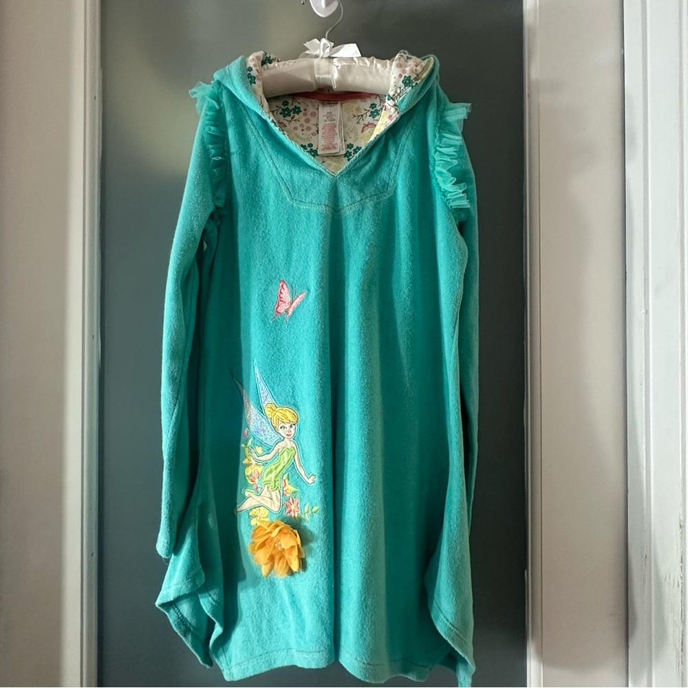 Disney Teal Tinkerbell long sleeve Swim Coverup